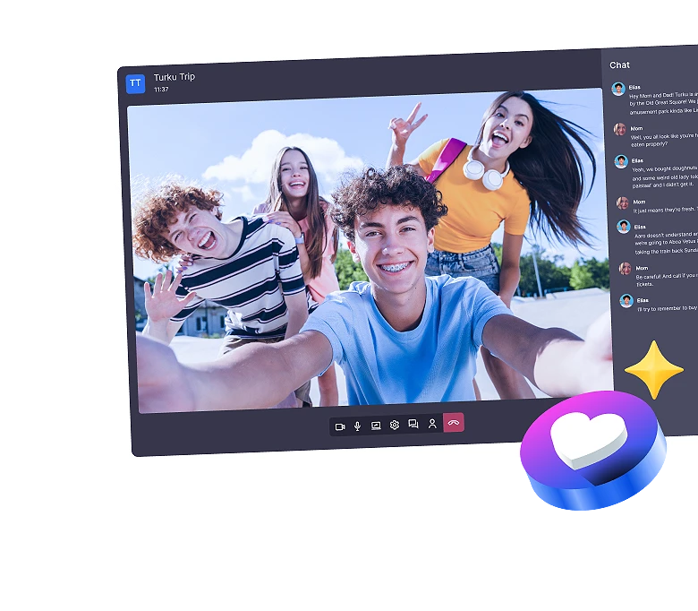 Communicate easily<br />
with family and friends<br />
in #One – <strong>for FREE</strong>